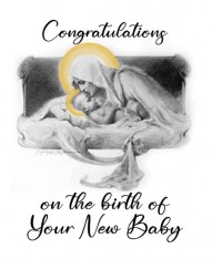 Congratulations on the Birth of your New Baby Card - Pack of 12